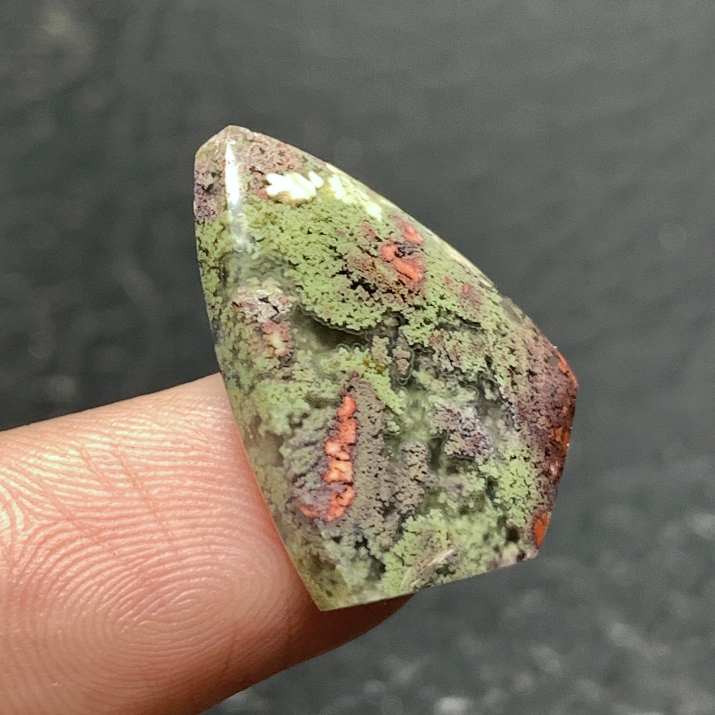 Scenic Moss Agate Cabochon 22.5x17x5mm High Quality 12 ct