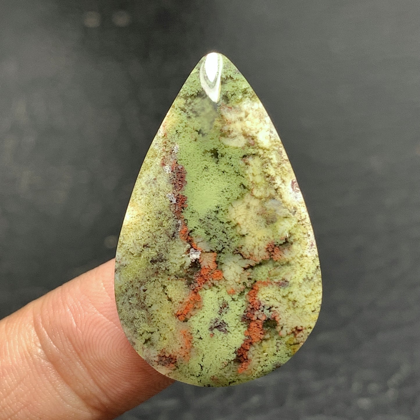 Java Moss Agate Cabochon 32x20x5mm High Quality 23 ct