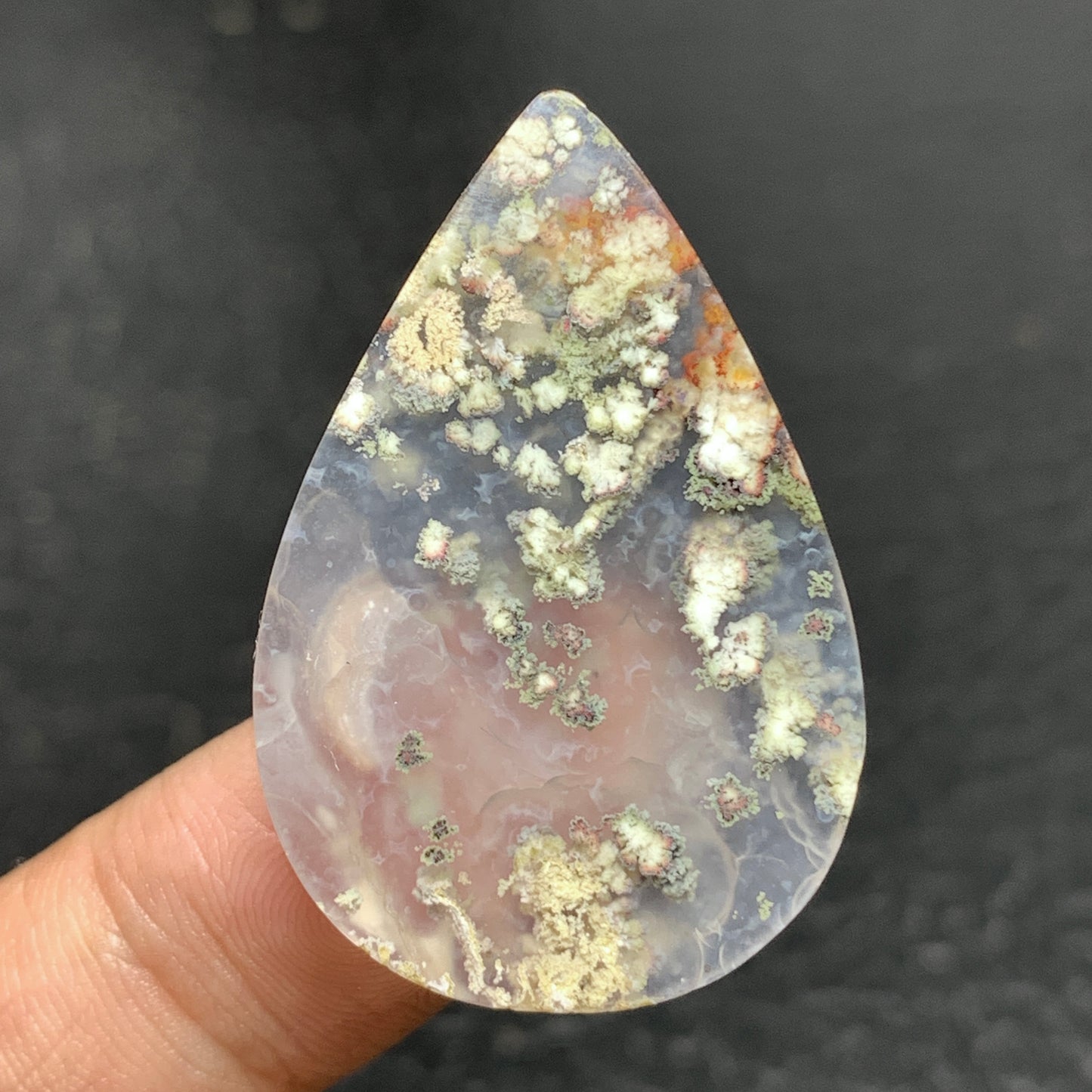 Java Moss Agate Cabochon 35x23x5mm High Quality 30 ct