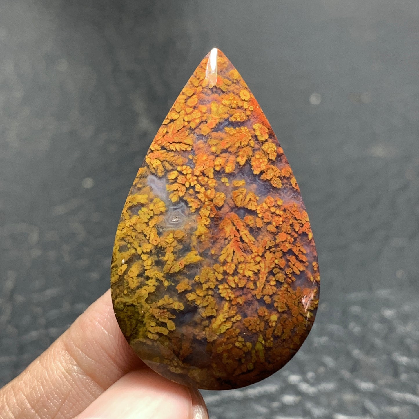 Natural Plume Agate 40x24x7mm High Quality Cabochon 45.5 ct