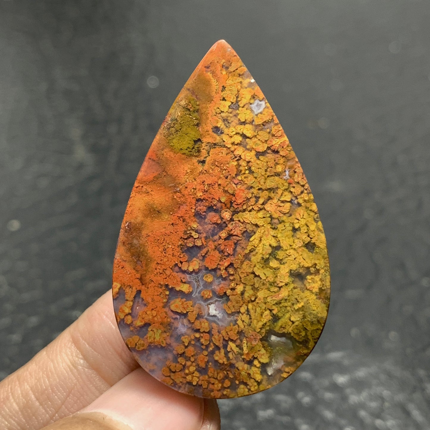 Natural Plume Agate 40x24x7mm High Quality Cabochon 45.5 ct