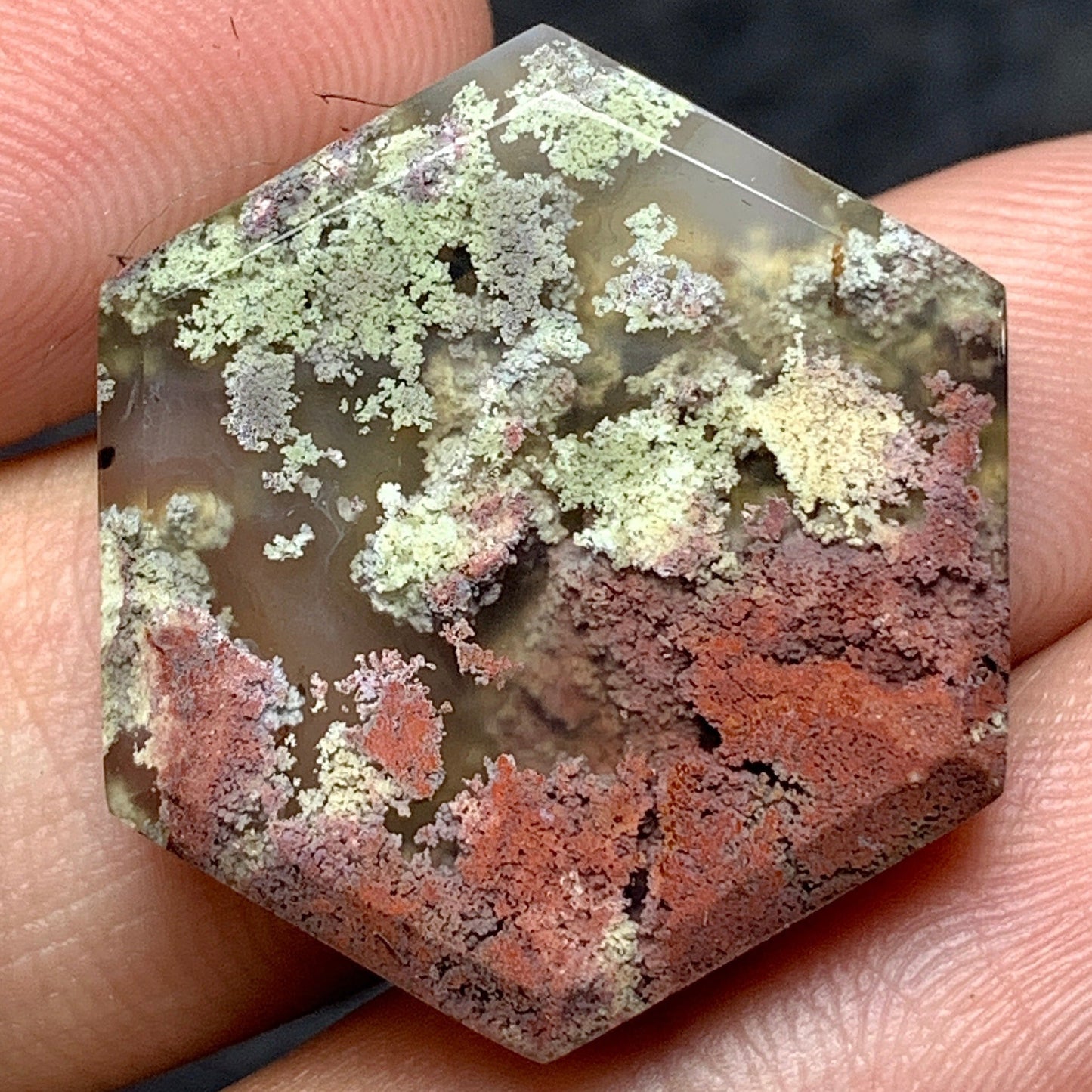 Moss Agate Cabochon 24x21x6mm