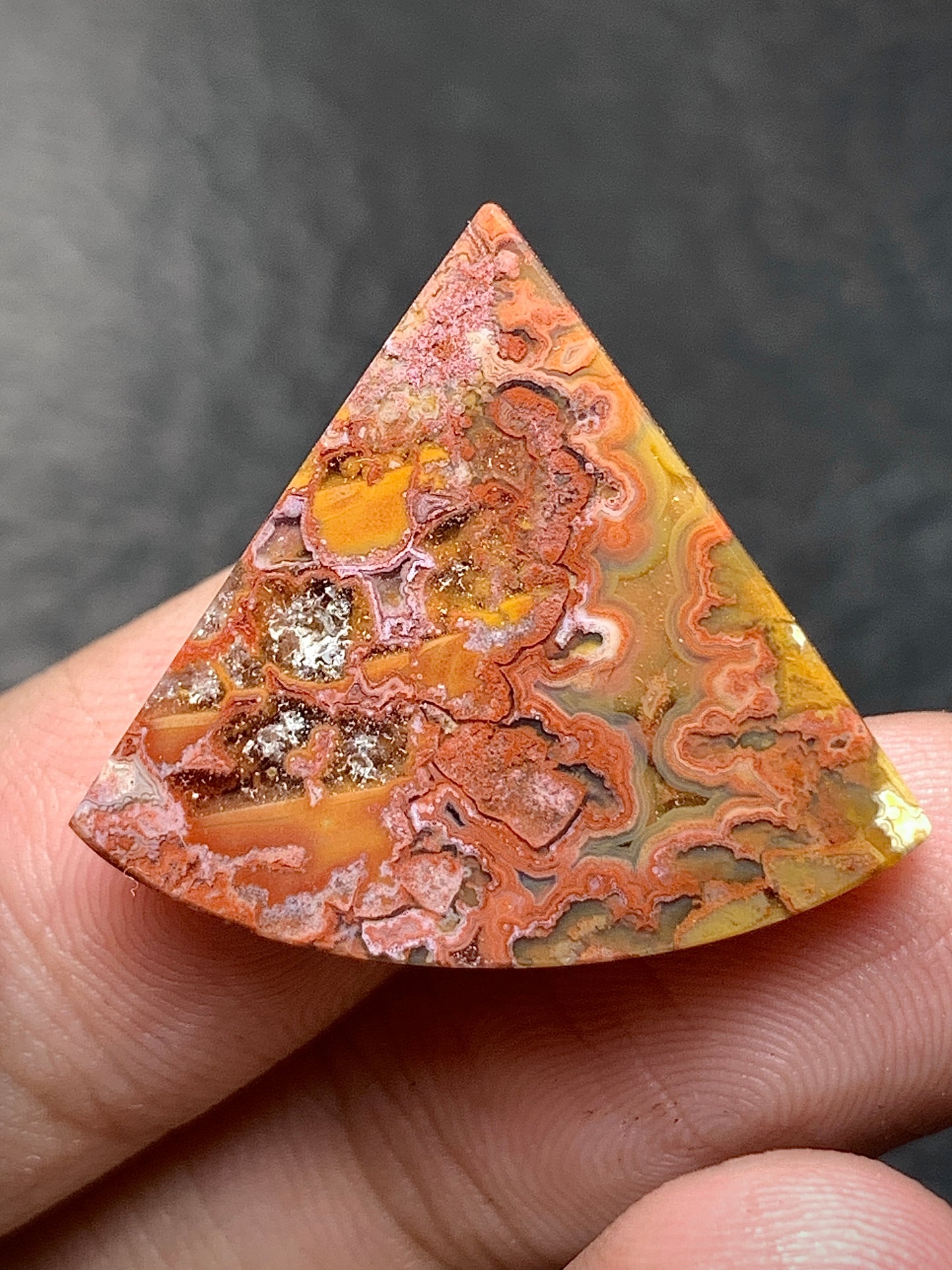 Moss Agate Cabochon 26x23x4.5mm