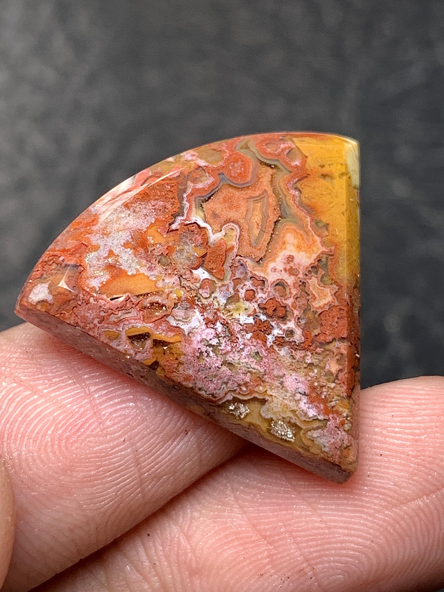 Moss Agate Cabochon 26x23x4.5mm