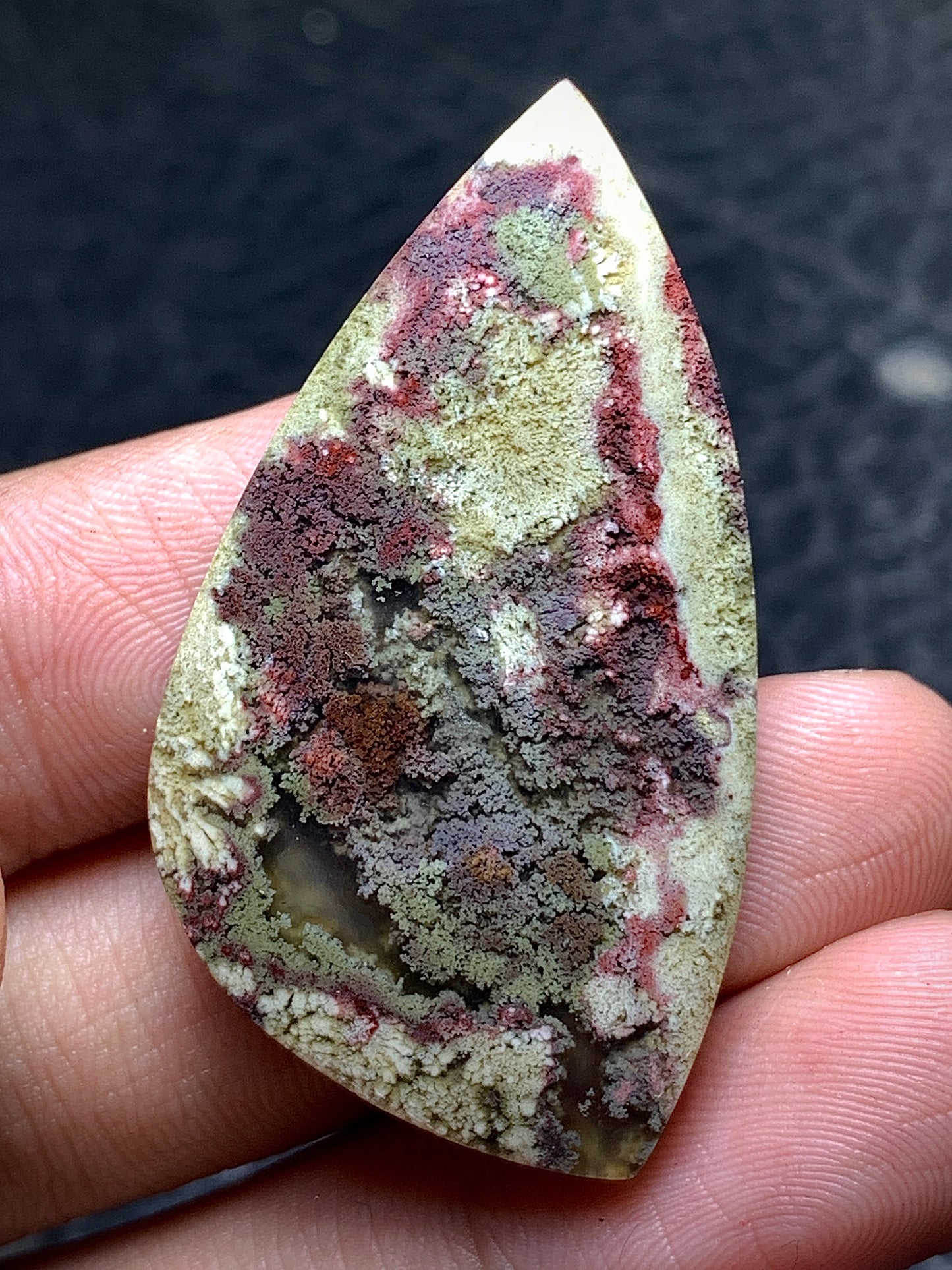 Moss Agate Cabochon 42x23x6mm