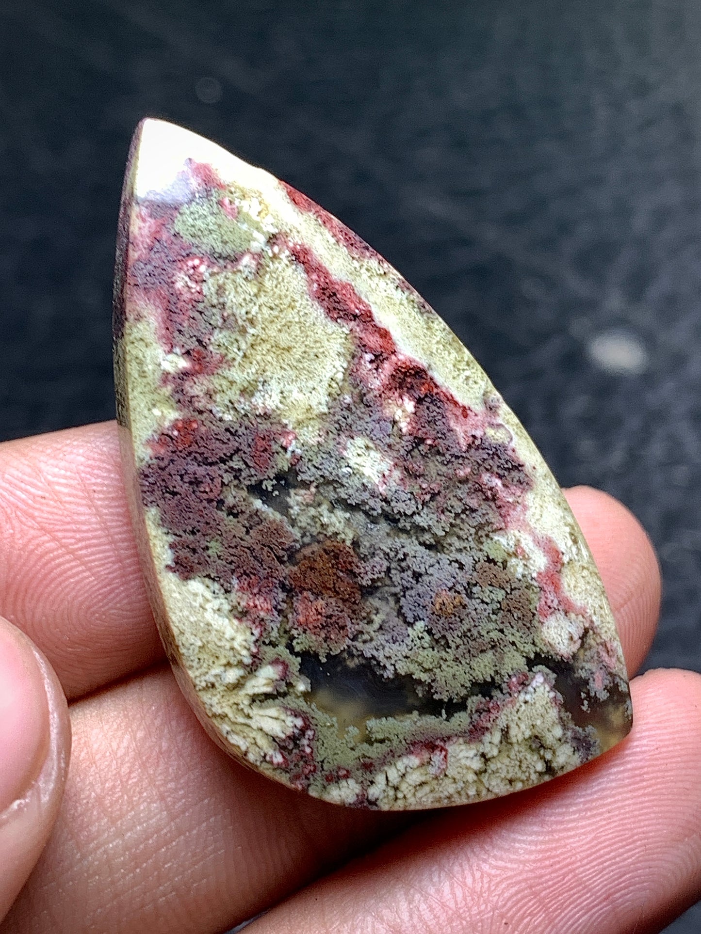 Moss Agate Cabochon 42x23x6mm