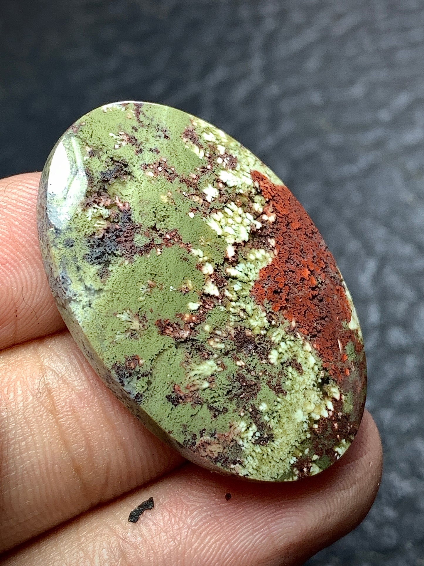 Moss Plume Agate Cabochon 35x23x6mm