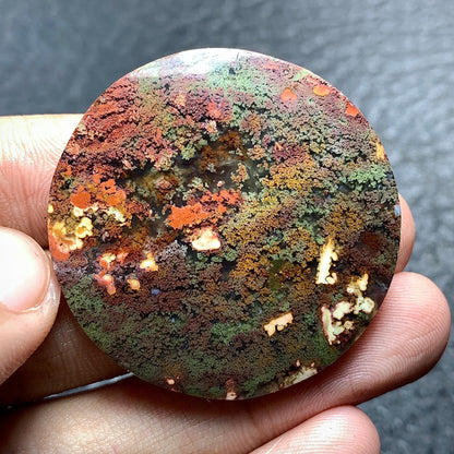 Moss Agate Cabochon 37x37x5.5mm