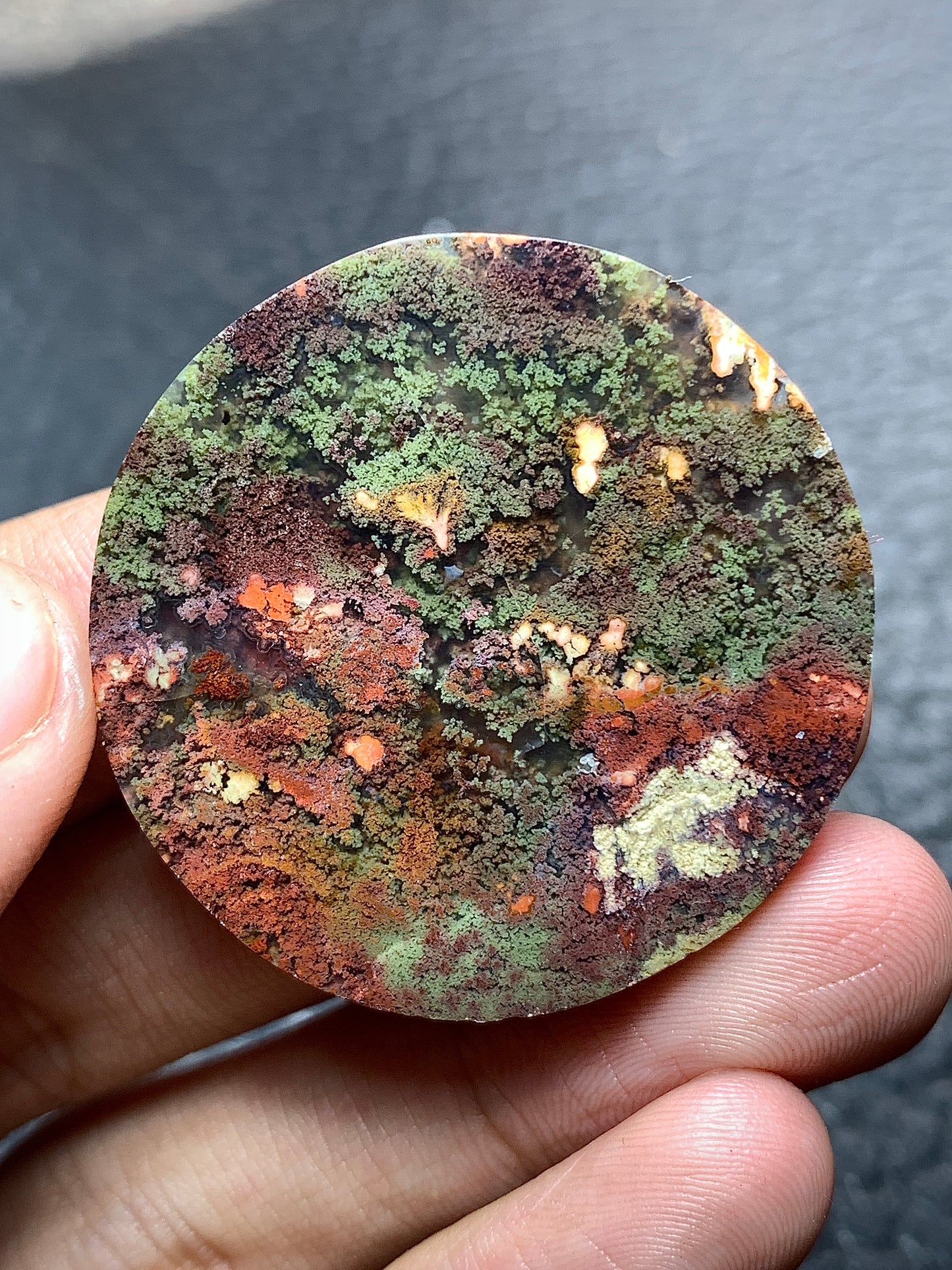 Moss Agate Cabochon 37x37x5.5mm
