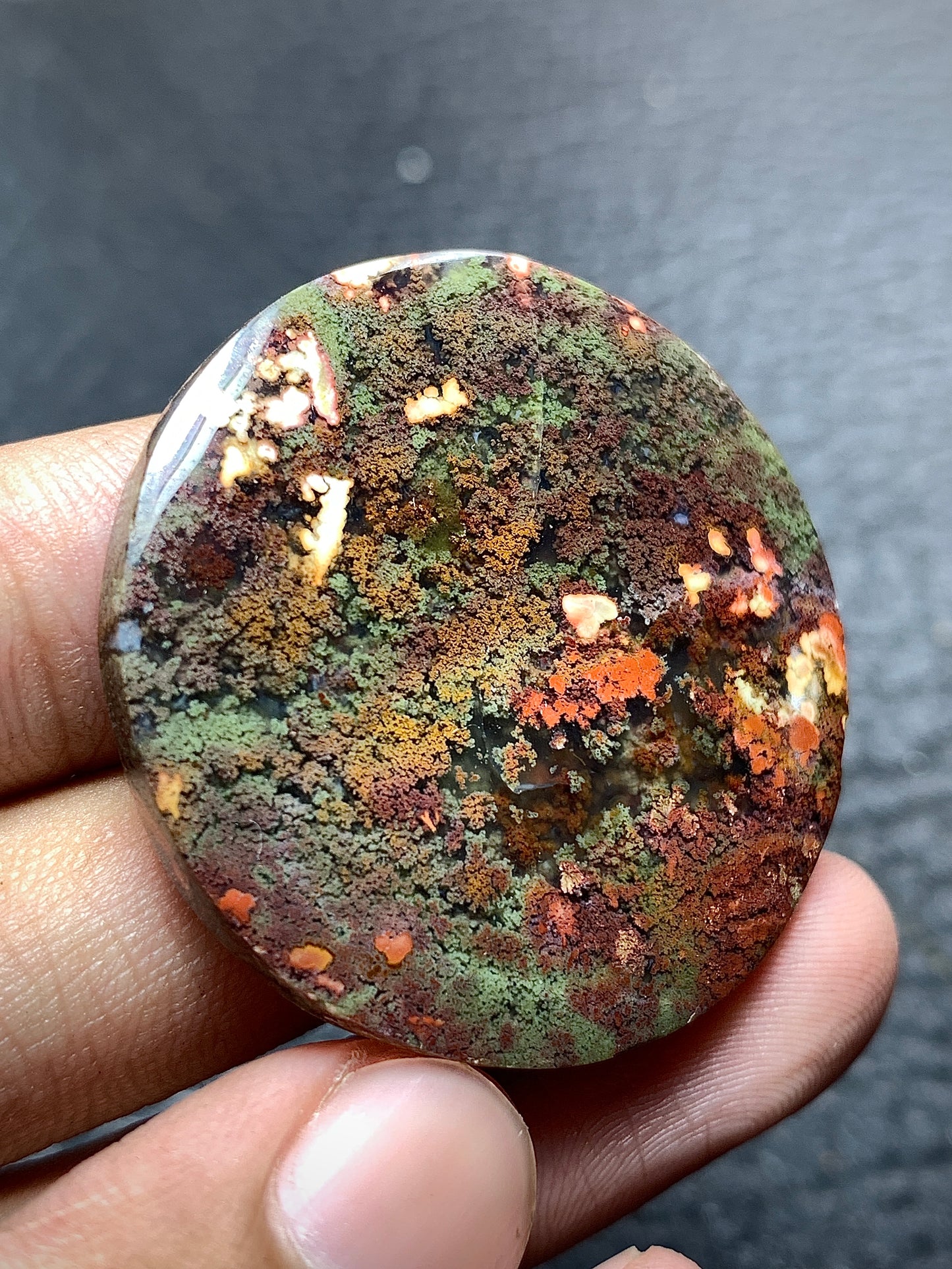 Moss Agate Cabochon 37x37x5.5mm