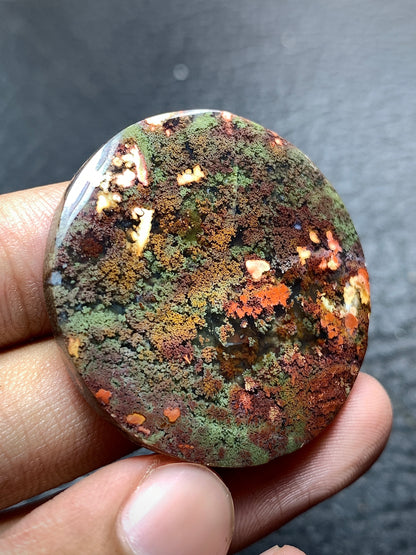 Moss Agate Cabochon 37x37x5.5mm