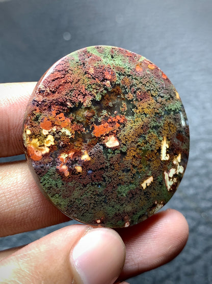 Moss Agate Cabochon 37x37x5.5mm