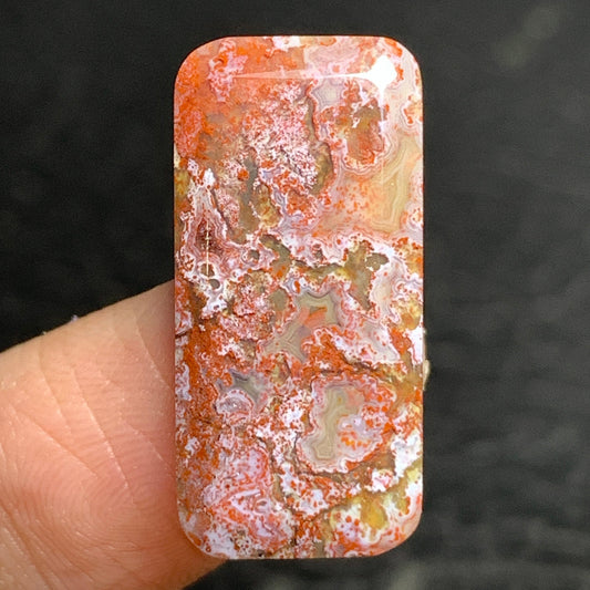 Moss Agate Cabochon 24x11x3mm