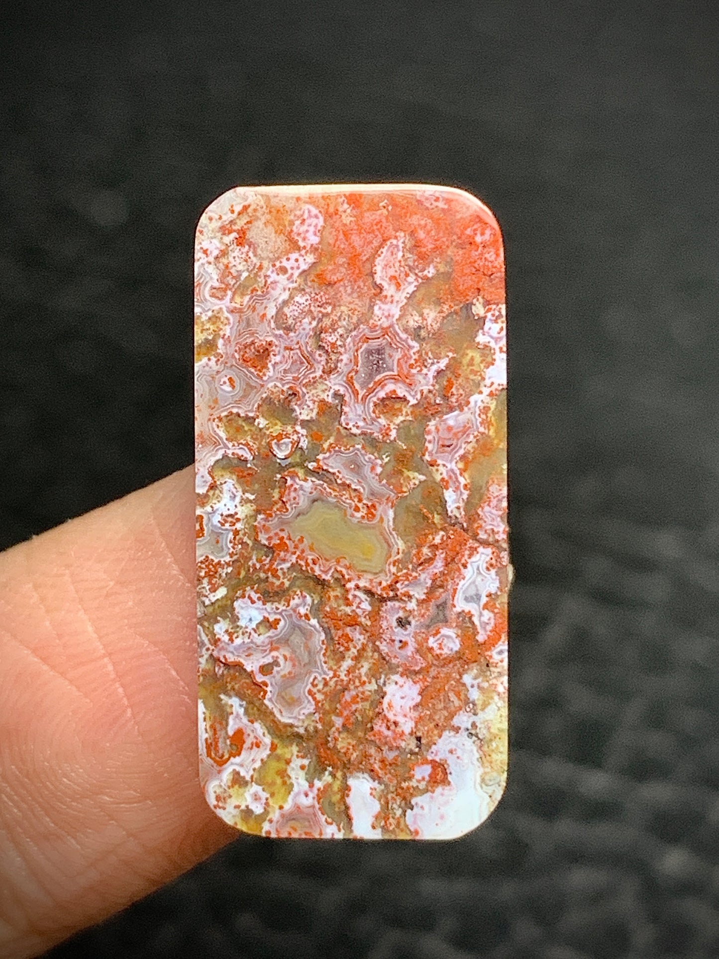Moss Agate Cabochon 24x11x3mm