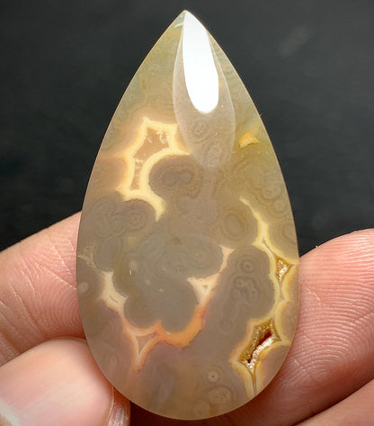 Orbicular Agate Cabochon 37.3x20.6x6mm