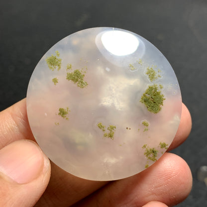 Moss Agate Cabochon 36x36x7mm