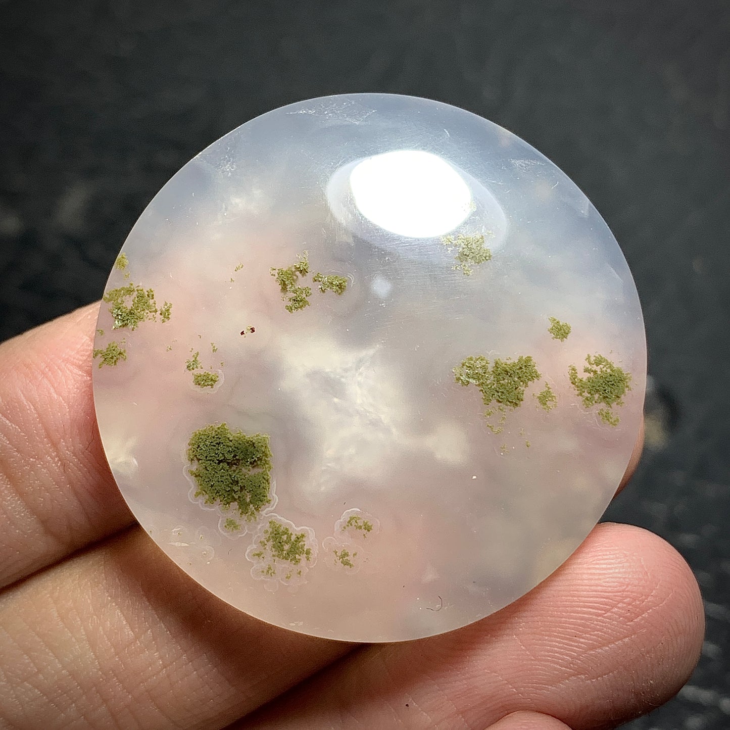 Moss Agate Cabochon 36x36x7mm