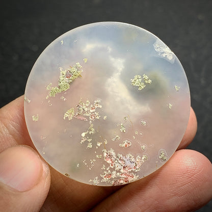 Moss Agate Cabochon 36x36x7mm