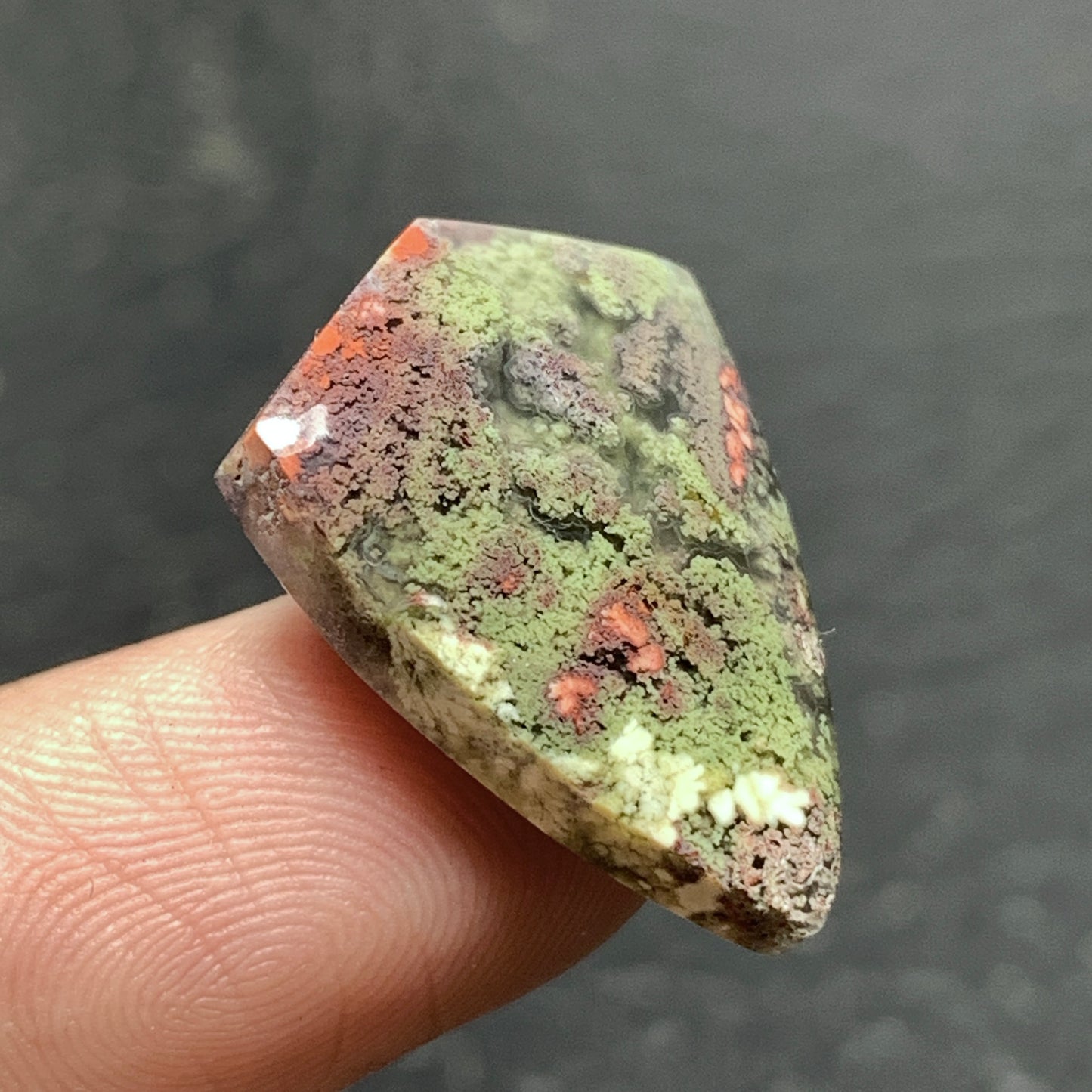 Scenic Moss Agate Cabochon 22.5x17x5mm High Quality 12 ct