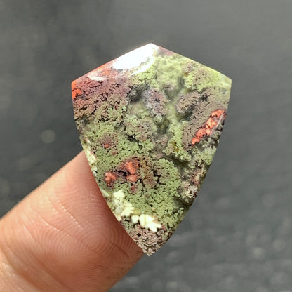 Scenic Moss Agate Cabochon 22.5x17x5mm High Quality 12 ct