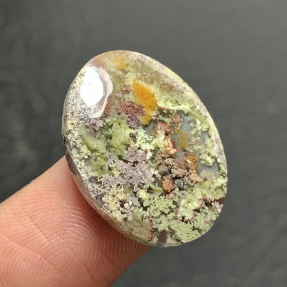Scenic Moss Agate Cabochon 21x16x5mm High Quality 12 ct