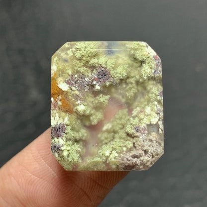 Scenic Moss Agate Cabochon 19x16x4.5mm High Quality 15 ct