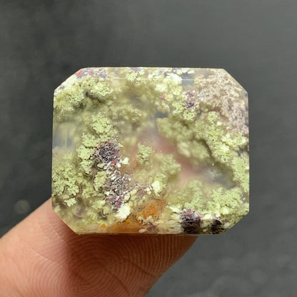 Scenic Moss Agate Cabochon 19x16x4.5mm High Quality 15 ct