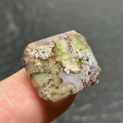 Tiny Scenic Moss Agate Cabochon 16x13x4mm High Quality 9.5 ct