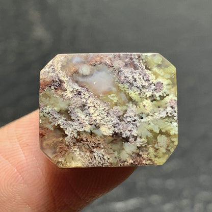 Tiny Scenic Moss Agate Cabochon 16x13x4mm High Quality 9.5 ct