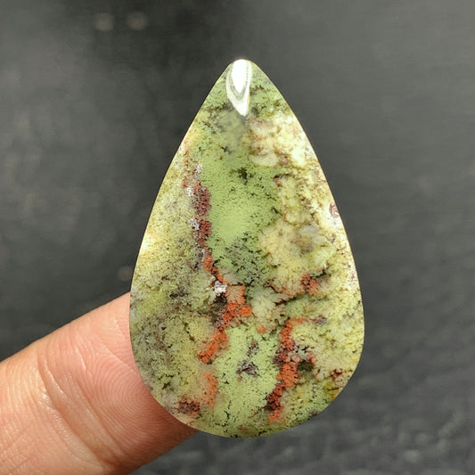 Java Moss Agate Cabochon 32x20x5mm High Quality 23 ct