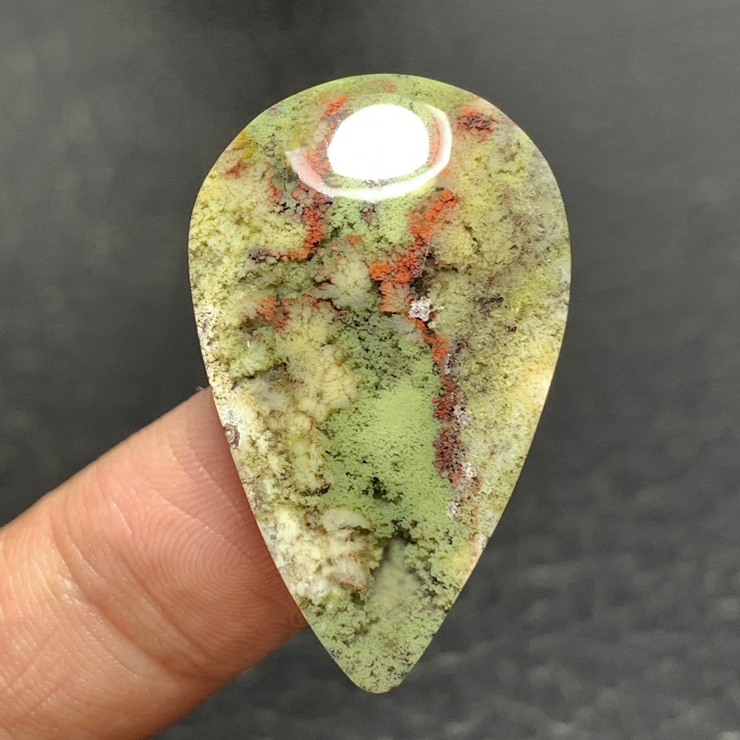 Java Moss Agate Cabochon 32x20x5mm High Quality 23 ct