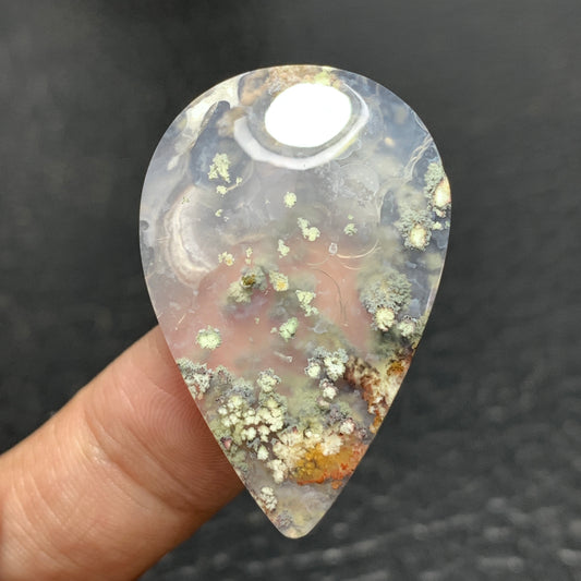 Java Moss Agate Cabochon 35x23x5mm High Quality 30 ct