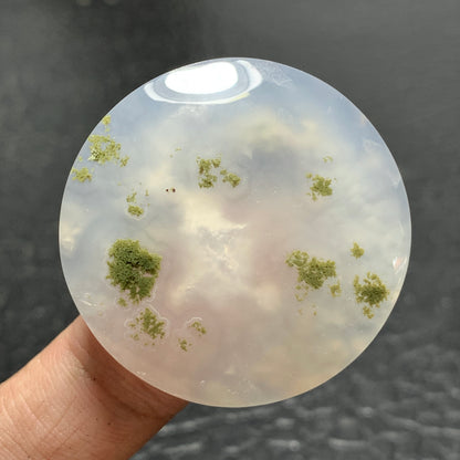 Moss Agate Cabochon 36x36x7mm