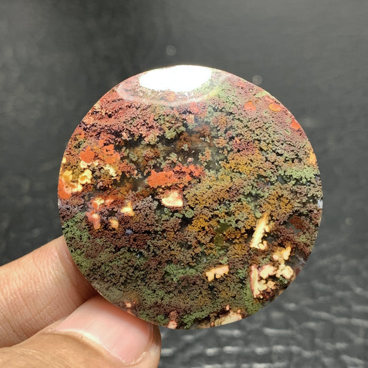 Moss Agate Cabochon 37x37x5.5mm