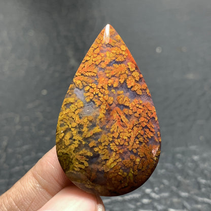 Natural Plume Agate 40x24x7mm High Quality Cabochon 45.5 ct