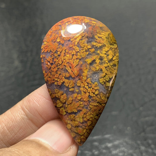 Natural Plume Agate 40x24x7mm High Quality Cabochon 45.5 ct
