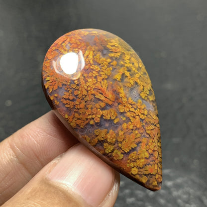 Natural Plume Agate 40x24x7mm High Quality Cabochon 45.5 ct