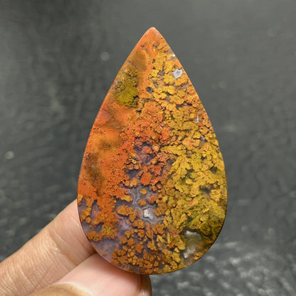 Natural Plume Agate 40x24x7mm High Quality Cabochon 45.5 ct