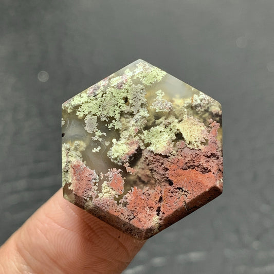 Moss Agate Cabochon 24x21x6mm
