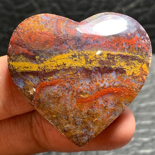 Moss Agate Cabochon 35x32.5x7mm