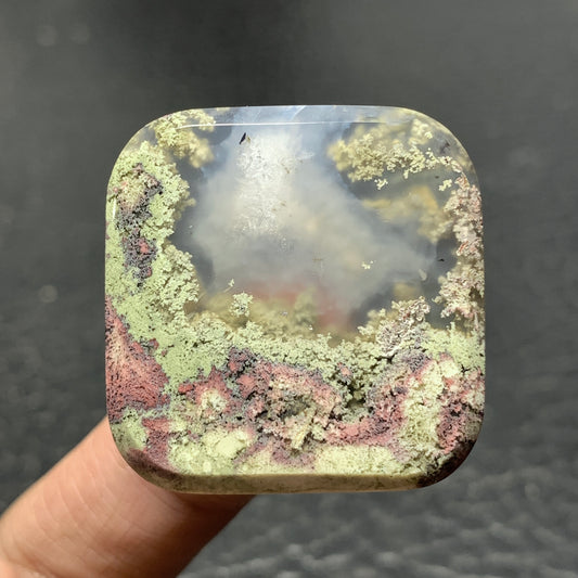 Landscape Moss Agate Cabochon 31x30.5x6mm High Quality 57.5 ct