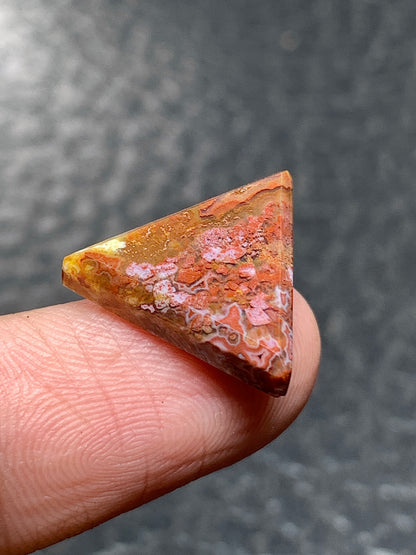 Tiny Moss Agate Cabochon 16x14.5x3.3mm