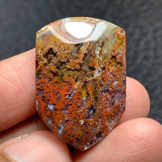 Moss Agate Cabochon 30x20x6mm