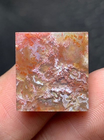 Tiny Moss Agate Square Cabochon 15x14x4mm