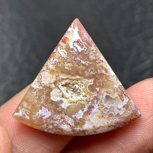 Moss Agate Cabochon 25x22x4.5mm
