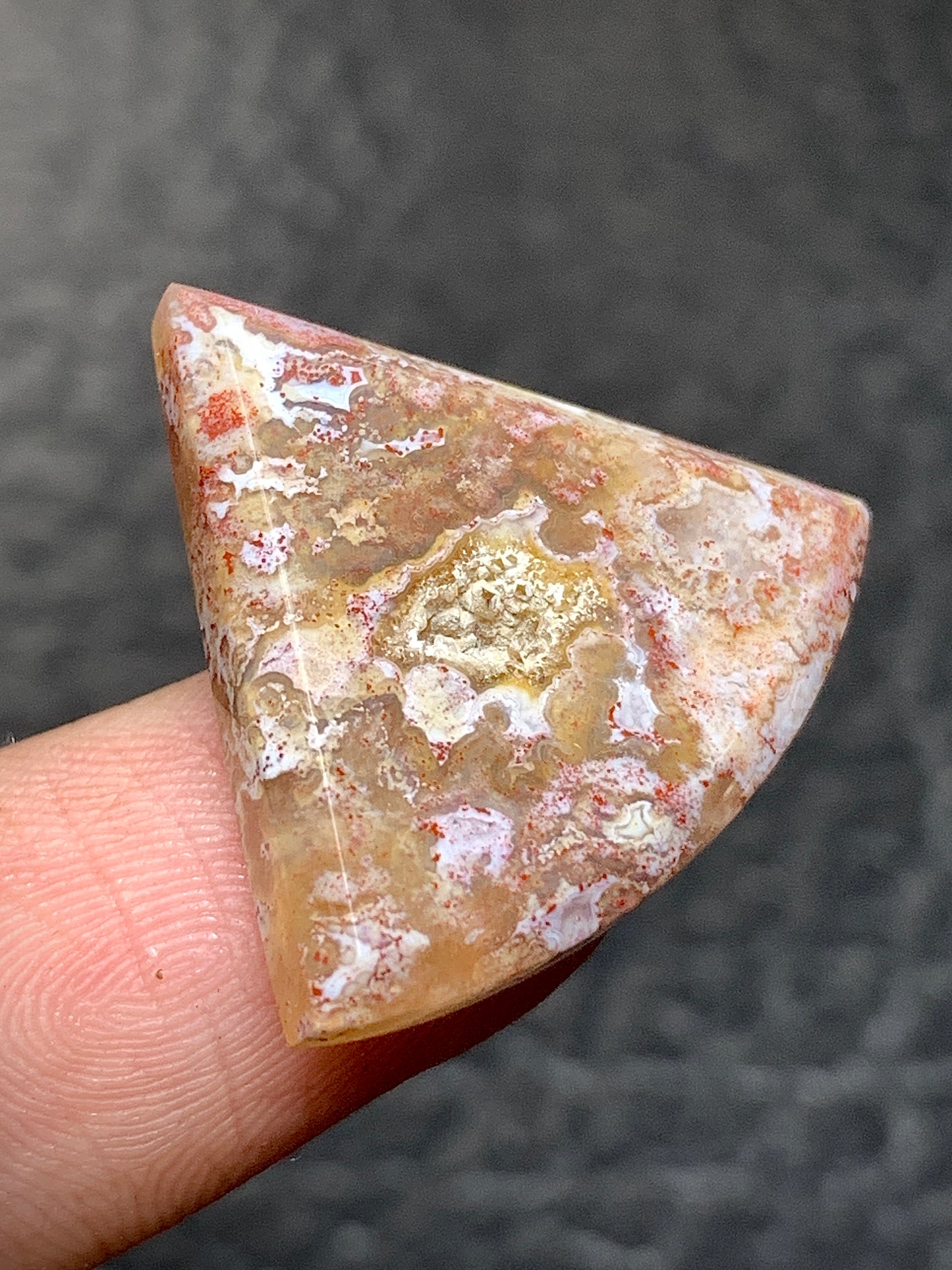 Moss Agate Cabochon 25x22x4.5mm