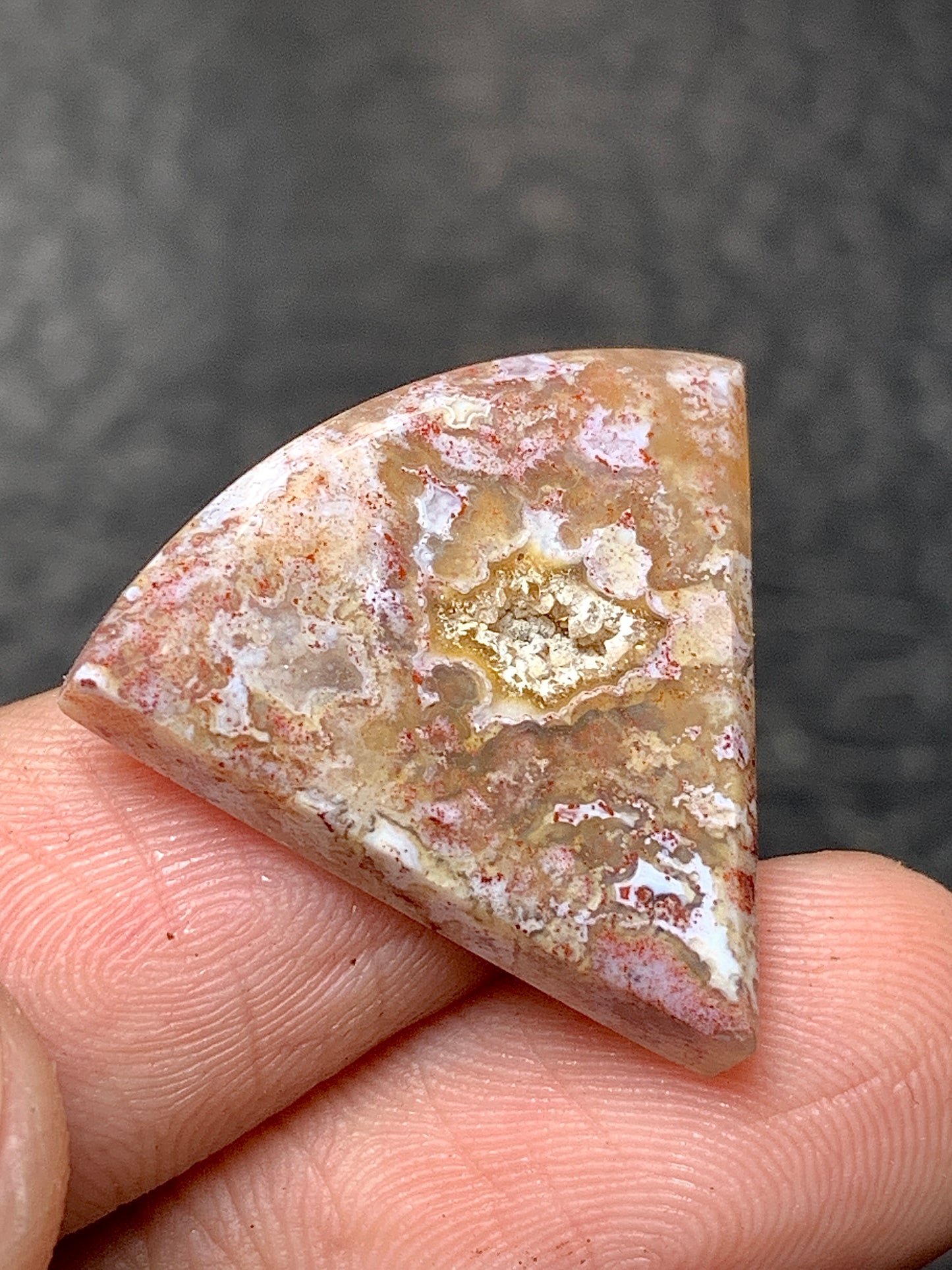 Moss Agate Cabochon 25x22x4.5mm