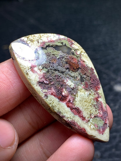 Moss Agate Cabochon 42x23x6mm