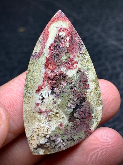 Moss Agate Cabochon 42x23x6mm