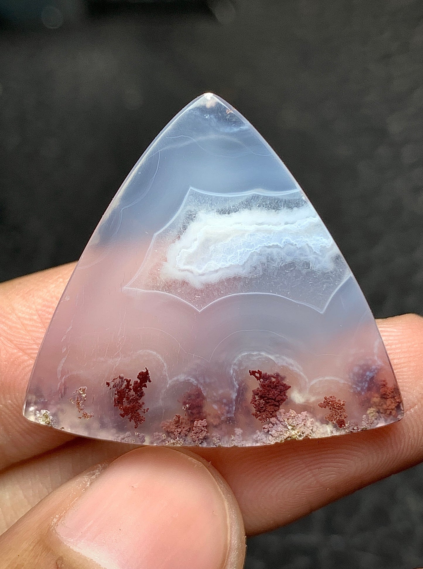 Scenic Moss Agate Cabochon 30x27x5mm